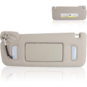 ZONFANT Grey Left Driver Side Sun Visor Compatible with 2007-2014 Cadillac Escalade ESV EXT ESV Chevy Avalanche Silverado Suburban Tahoe GMC Sierra Yukon, Replace#22850306