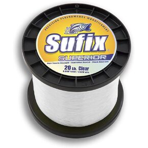 Sufix Superior Spool Size Fishing Line (Clear, 130-Pound)
