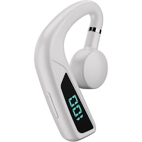 Single Ear Bluetooth Headset with Microphone Air Bone Conduction Headphone Ear Bud with Earhooks Open Ear Headphones Wireless Bluetooth Bone Conducting Wireless Earbud Earpiece for Workout Running