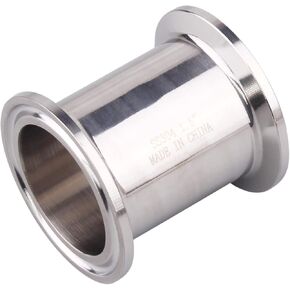 أنبوب بكرة صحي من GOVALVE بأطراف مشبكة، طول 4 بوصات من الفولاذ المقاوم للصدأ 304 أنابيب مستديرة غير ملحومة مع مشبك ثلاثي 1.5 بوصة شفة الطويق 51 مم