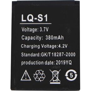 DCH LQ-S1 Battery Replacement for V8 Smart Watch A1 Smart Watch DZ09 Smart Watch Battery（3.7V 380mAh）