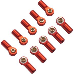 10Pack Vgoohobby Aluminum M3 RC Link Tie Rod End Ball Joint Head Holder Linkage CW Compatible with HSP Traxxas HPI Axial Redcat Racing 1/10 RC Car Truck Buggy Crawler