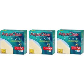 (9 Pack) AquaClear 50-Gallon Foam Inserts, (3 Boxes with 3 Inserts each)