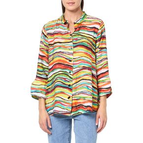 MULTIPLES Women's Three Quarters Flounce Sleeve Button Front Wire Collar 2-Pocket Jacket