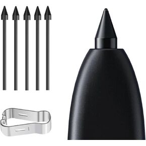 5 Pcs Black Galaxy Tab S9 Plus S Pen Tips Compatible for Samsung Galaxy Tab S9 Ultra S Pen Nibs with Tools for Galaxy Tab S9 FE Stylus Pen Nibs Replacement