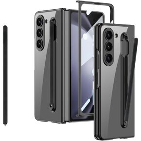Z fold 5 Stylus Pen 2023 for Samsung Z fold 5 case Phantom S Pen Holder Built-in Screen Protector (Black)