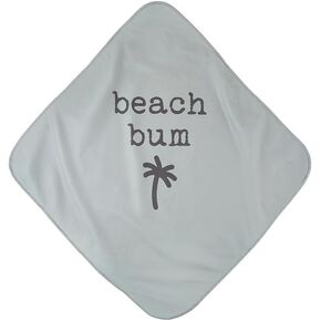 Stephan Baby Towels - Quick Dry Microfiber Infant or Toddler Beach Towel with Hood, 30-Inch Square, Grey - Beach Bum