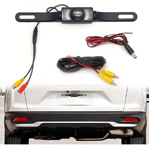 License Plate Backup Camera, Ultra HD Car Back up Night Vision Camera, 8-Light Infrared Night Vision LED Waterproof and Anti-Fog for Universal Cars, SUV,Trucks,RV and More