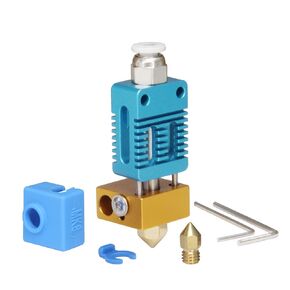 Upgrade Blue Extruder Hotend with Black Silicone Cover with 0.4mm Nozzle for Creality Ender 3/Ender 5/CR 10 Series 3D Printer