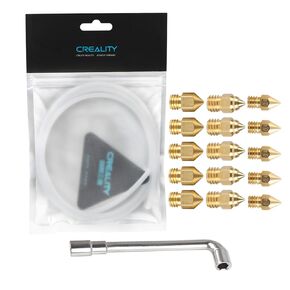 Creality Original Upgrade 3D Printer Kit with Capricorn Bowden Tubing 1M, 15pcs Nozzles, 1pcs Nozzle Wrench, 1pcs Tube Cutter, 2pcs Pneumatic Fittings, for Ender 3/Ender 3 V2/Ender 3 Pro/Ender 3 Max