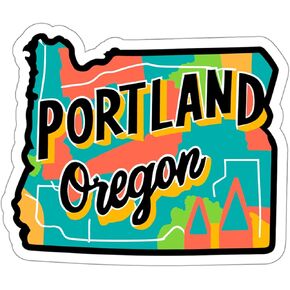 Portland Oregon Sticker Travel Outdoors Decal Vinyl Small Waterproof for Water Bottle Mug Passport Book Scrapbook Notebook Laptop Tumbler Skateboard Computer Phone Size 4" Funny Gift