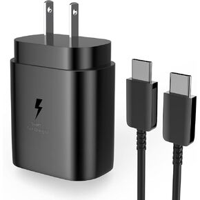 USB C Charger Fast Charging Super Type C Cable Android 25w Watt Pd Box Cell Phone Wall Block Adapter Cord Power Compatible with LG Galaxy Note S9 S8 S20 A71 S10 S21 Ultra Plus