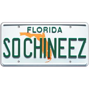 Fresh Off The Boat | SO CHINEEZ | Metal Stamped License Plate