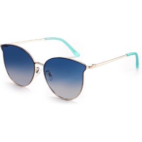 Dollger Classic Cat Eye Round Sunglasses Womens Men, Trendy Sunglasses for Women, UV400 Metal Frame Retro Vintage Sunnies