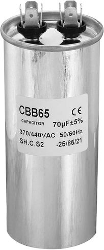 PATIKIL 15 فائق التوهج 15MDF 370/440VAC مكثف بدء تشغيل المروحة، CBB65 مكثف تشغيل دائري لمكيف الهواء مكثف مضخة حرارية باردة مستقيم in Kuwait