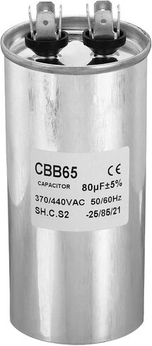 PATIKIL 15 فائق التوهج 15MDF 370/440VAC مكثف بدء تشغيل المروحة، CBB65 مكثف تشغيل دائري لمكيف الهواء مكثف مضخة حرارية باردة مستقيم in Kuwait