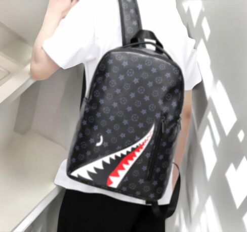 Large capacity PU leather backpack, leisure travel bag, student laptop backpack (black3), HDK-957 in Saudi Arabia