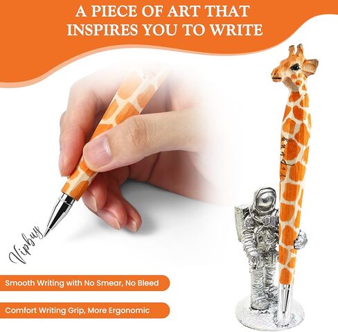 VIPbuy 2 Count 100% Handmade Wood Carved Gel Ink Pens -Novelty Refillable Writing Pens Office School Supplies Birthday Christmas Gift, Labrador Retriever Dog in Kuwait