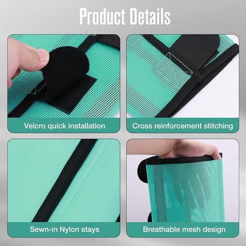 Mesh Fly Boots，Mesh Horse Fly Boots Protective Horse Leg ，Horse Leggings， Breathable Plastic Mesh (Set of 4) (Green) in Saudi Arabia