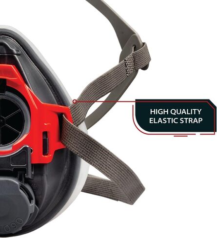 Parcil Distribution T-90 Half Face, Adjustable, Lightweight, Comfortable Respirator Mask with Multi Purpose Protection with Quick Release Filter for All Day Wear in Saudi Arabia