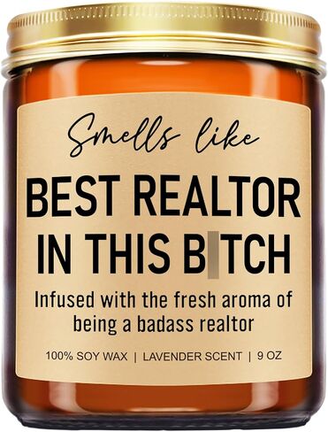 Best Realtor Candle, Realtor Gifts for Women, Men, Realtor Gifts, Gifts for Realtors at Closing, Real Estate Agent Gifts, Funny Thank You Gifts for Realtor, Salesperson, Broker Gifts in Saudi Arabia
