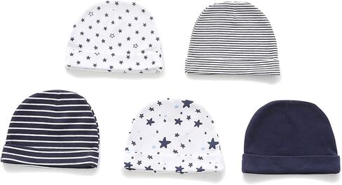 MAMIMAKA Baby Boy Girls Clothes 2-Way Zip Footed Long Sleeve 100% Cotton,Newborn Caps and Scratch Mittens Set 0-6 Months in Saudi Arabia
