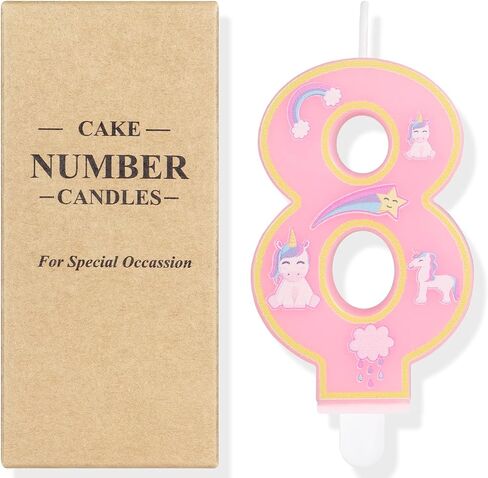 Birthday Candles, Birthday Decorations Girl, Pink Birthday Candles Number 0 Candle for Cake, Cake Toppers Pony Birthday Party Favors Anniversary Celebration Supplies in Saudi Arabia