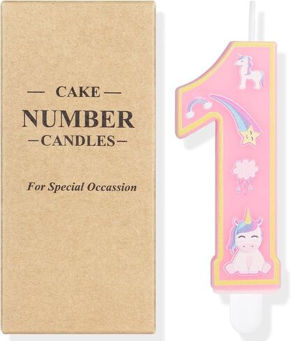 Birthday Candles, Birthday Decorations Girl, Pink Birthday Candles Number 0 Candle for Cake, Cake Toppers Pony Birthday Party Favors Anniversary Celebration Supplies in Saudi Arabia