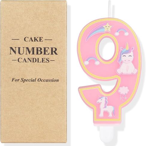 Birthday Candles, Birthday Decorations Girl, Pink Birthday Candles Number 0 Candle for Cake, Cake Toppers Pony Birthday Party Favors Anniversary Celebration Supplies in Saudi Arabia