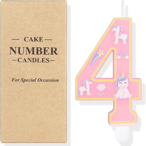 Birthday Candles, Birthday Decorations Girl, Pink Birthday Candles Number 0 Candle for Cake, Cake Toppers Pony Birthday Party Favors Anniversary Celebration Supplies in Saudi Arabia