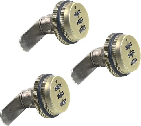 Oedema 3 PACK Combination Cam Lock 1-1/8" Combination Cabinet Lock Black Cabinet Locks with Combination for 0.59"-0.9" Panel Thickness Cabinet Deposit Box Mailbox, Home & Office in Saudi Arabia