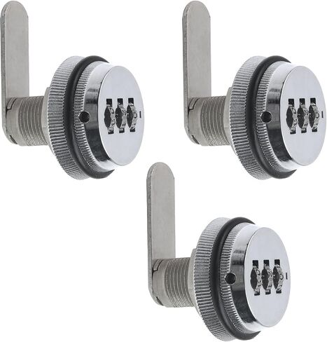 Oedema 3 PACK Combination Cam Lock 1-1/8" Combination Cabinet Lock Black Cabinet Locks with Combination for 0.59"-0.9" Panel Thickness Cabinet Deposit Box Mailbox, Home & Office in Saudi Arabia