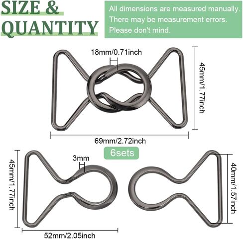 BENECREAT Interlocking Metal Buckle 1.6Inch Quick Release Buckle Interlocking Buckle Clasp Belt Accessories in Saudi Arabia