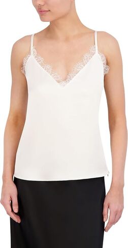 BCBGMAXAZRIA Women's V Neck Sleeveless Pullover Satin Cami Top in Saudi Arabia