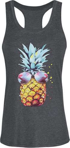 Tank Tops for Women Racerback Summer Sleeveless Casual Graphic Basic Top Shirts in Kuwait