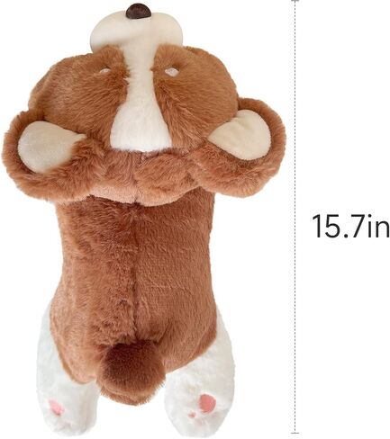 Dog Stuffed Animals Brown Beagle 13.7" Large Fluffy Puppy Plush Toys Pillow for Kids Toddler Kawaii Soft Plushies Birthday Christmas Valentine Gift for Boys Girls-Machine washable in Kuwait