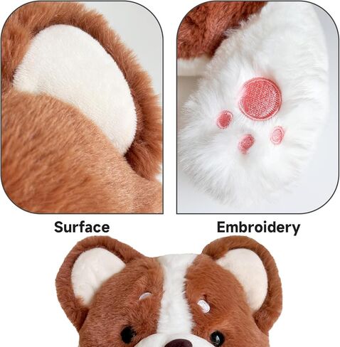 Dog Stuffed Animals Brown Beagle 13.7" Large Fluffy Puppy Plush Toys Pillow for Kids Toddler Kawaii Soft Plushies Birthday Christmas Valentine Gift for Boys Girls-Machine washable in Kuwait