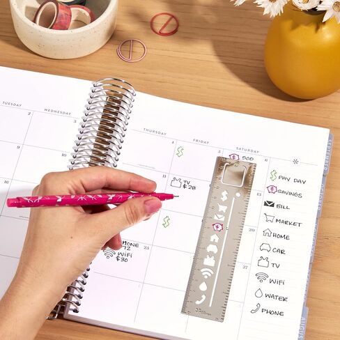 Erin Condren Bookmark Stencil (Gold Meal Planning) in Saudi Arabia