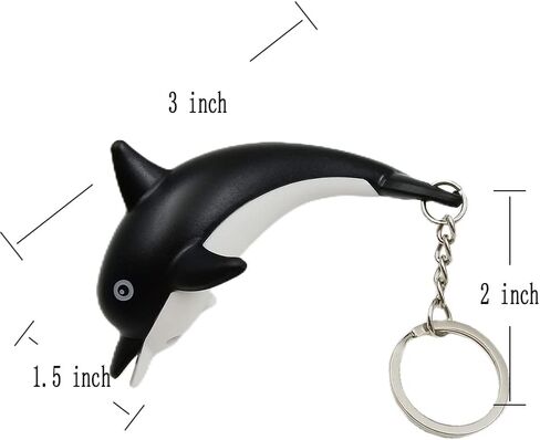 dolphin Keychain 3D Key Ring LED Light Key chain Cute dolphin Children Resounding Gift in Saudi Arabia