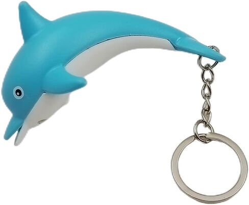 dolphin Keychain 3D Key Ring LED Light Key chain Cute dolphin Children Resounding Gift in Saudi Arabia
