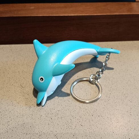 dolphin Keychain 3D Key Ring LED Light Key chain Cute dolphin Children Resounding Gift in Saudi Arabia