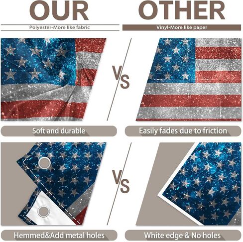 ZTHMOE 7x5ft 4th of July Independence Day Photography Backdrop American USA Flag (Not Glitter) Background Patriotic Veterans Party Decoration Banner Photo Booth in Saudi Arabia