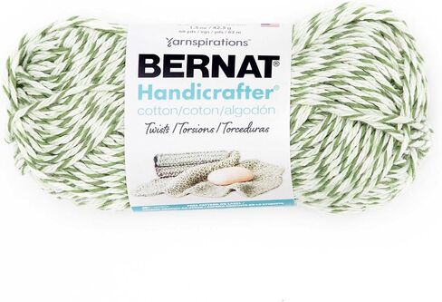 خيوط قطنية ملتوية من Bernat Handicrafter، 1.5 أونصة، قياس 4 صوف متوسط، 100% قطن، لفات كوخ in Saudi Arabia