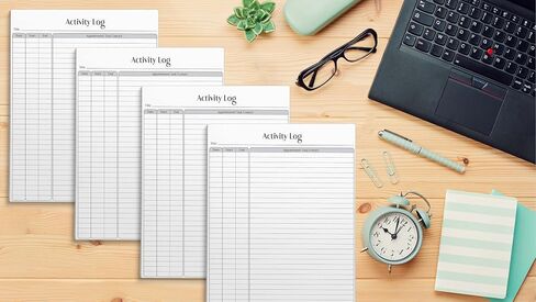 Better Office Products Activity Log Notepad, 8.5" x 11", Planning Note Pad, 50 Sheets, Daily Time Tracking Productivity Checklist Organizer,(4 Pack) in Saudi Arabia