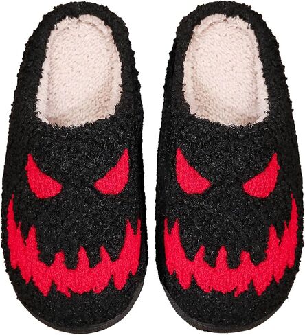 Halloween Christmas Slippers Holiday Slipper House Shoes Home Slipper for Women Fuzzy Outdoor Indoor Bedroom Slippers in Saudi Arabia