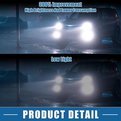 H11 Fog Lights Bulbs Bulb 80W Power 2 LED CSP Chips Auto LED Car Driving Running Lamp Bright Waterproof Aluminum White (Set of 2) in Saudi Arabia
