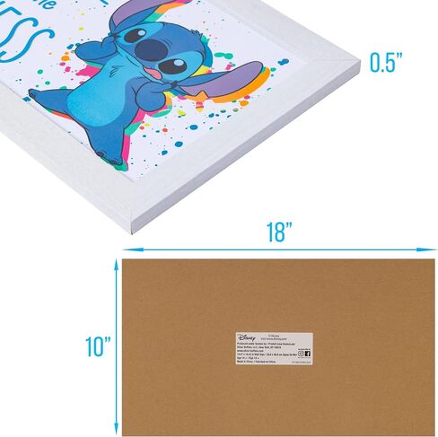 ملصق فني لتزيين الحائط من Silver Buffalo Disney Lilo and Stitch Sprinkle Life With A Little Silliness Gel Coat مؤطر MDF، مقاس 10 × 18 بوصة، ليلو وغرزة سخافة، متوسط in Saudi Arabia