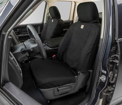 Covercraft Carhartt SeatSaver Custom Seat Covers for 2015-2018 Ford F-150 (Excludes Raptor), 1st Row Bucket Seats, SSC2485CABN (Brown) in Saudi Arabia