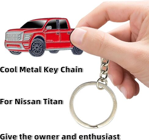 for Nissan Titan Keychain, Metal Flat Model Key Pendant, Decorative Accessory for Car Key or Key Fob Cover in Saudi Arabia
