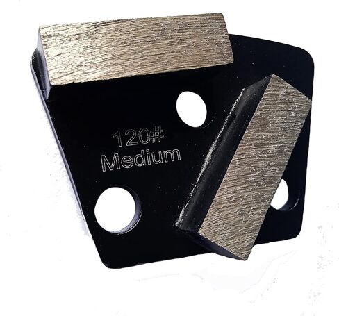 3 Pcs Trapezoid Genenal Sintering Diamond Grinding Disc Block for Concrete Epoxy Floor Grinding Machine (60#) in Kuwait